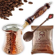 Handmade Hammered Copper Turkish Coffee Pot
