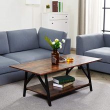 Rustic Brown Industrial Coffee Table