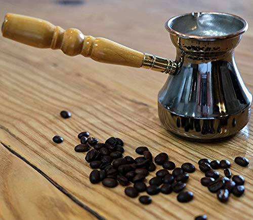 Сopper Engraved Cezve Turkish Coffee Pot Stovetop