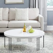 White Coffee Table Mid-Century Modern
