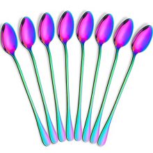 8 Pieces Rainbow Coffee Spoon Reusable