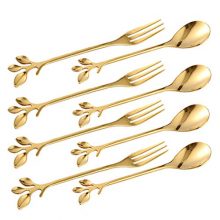 Demitasse Gold Leaf Coffee Spoon Set