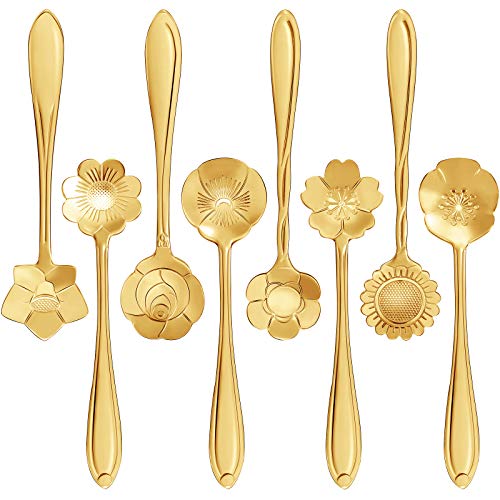 Flower Coffee Spoon 16 Pieces Stainless Steel