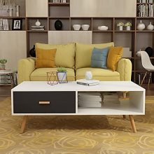 FangsGo Modern Coffee Table with Storage Shelf