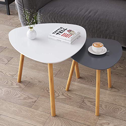 Bamboo Nesting Triangle Set of 2 Coffee Table