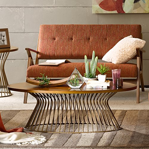 Coffee Table Metal Wired Frame Hour Glass Shaped