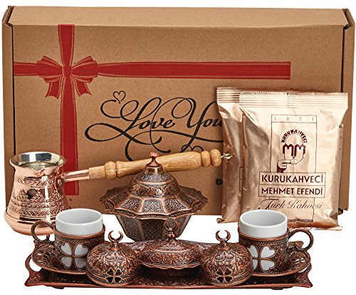 Turkish Greek Arabic Coffee Making Serving Gift Set