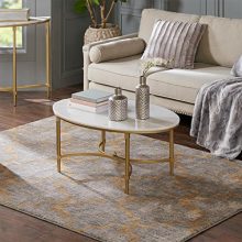 The Madison Park Signature Bordeaux Coffee Table transforms your living room with its sophisticated traditional style. Flaunting a high-class look, this coffee table showcases a white marble table top with beautifully coordinating gold metal legs. Slip this elegant coffee table into your living room or home office to bring a glamorous allure to your decor. Assembly is required.FeaturesColor: White/Gold