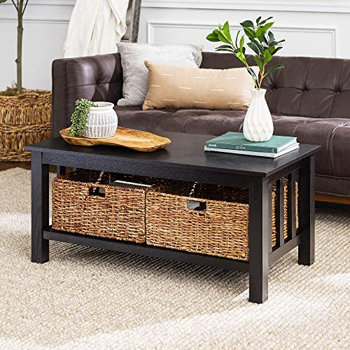 Walker Edison Alayna Mission Style Two Tier Coffee Table