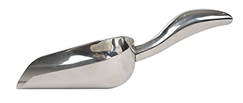 9.5" Stainless Steel Rustproof Utility Scoop for Bar, Ice, Flour, Espresso, & Containers.