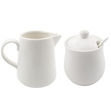 11oz Cream Color Ceramic Cream and Sugar Set