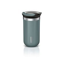 Octaroma Lungo Vacuum Insulated Coffee Mug, Cadet Blue 10oz tumbler with a leak-proof lid, double-wall stainless steel construction, and a thin lip design for a comfortable drinking experience. Perfect for hot or cold beverages on the go.