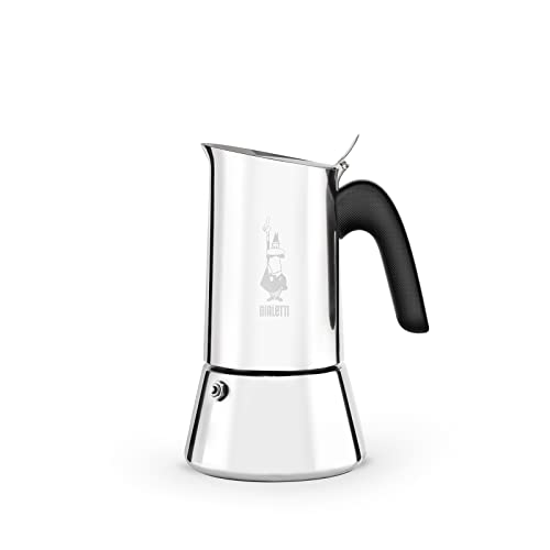Bialetti - New Venus Induction, Stovetop Coffee Maker, Appropriate for all Kinds of Hobs, Stainless Metal, 10 Cups (15.5 Oz), Aluminum, Silver.