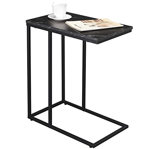 Faux Marble C Shaped Side Table
