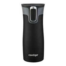 Contigo Autoseal West Loop 16oz Stainless Steel Travel Mug - Leak-Proof, One-Touch Auto Seal, Matte Black.