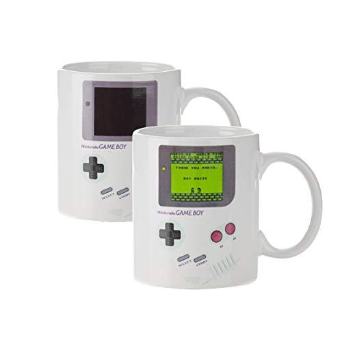 Level Up Your Coffee Game with Paladone's Gameboy Heat Changing Coffee Mug - Perfect Gift for Gamers, Fathers, and Coffee Enthusiasts.