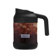 Large 38 Oz Stainless Steel Cold Brew Coffee Maker with Strainer for Iced Coffee, Juice, and Tea.