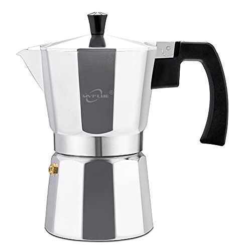 Crafted to Perfection: Enjoy Authentic Coffee Anytime, Anywhere with Our 6 Cup Moka Pot Stovetop Maker.