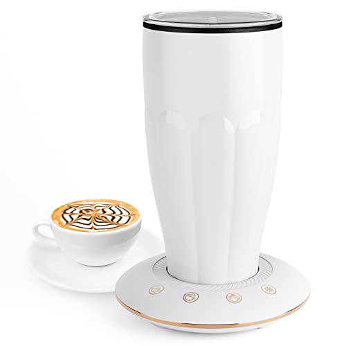Efficient and Silent Milk Frother: Electric Milk Steamer (4-in-1) - , and Iced Espresso with Touch Control and Easy Cleaning.