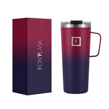IRON °FLASK Grip Coffee Mug - 24 Oz Stainless Steel Travel Mug - Leak-Proof