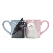 Kiss Cat Coffee Couple Mug Set: Purr-fect Gift for Lovebirds