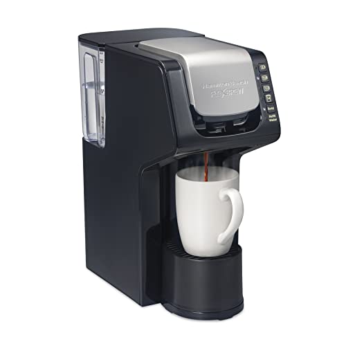 Get your coffee fix fast with Hamilton Beach Gen 4 FlexBrew Single-Serve Coffee Maker, Compatible with Pod Packs and Grounds, 50 oz., and 4 Fast Brewing Choices, Black