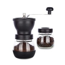 Manual Coffee Grinder with Ceramic Burr - - Ideal for Home, Office, and Travel