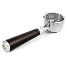 CrossCreek 54mm Bottomless Espresso Portafilter with Stainless Steel Filter Basket and Wooden Handle for Breville Barista Espresso Machine.