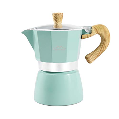 3-Cup Stovetop Espresso Maker Moka Pot - Strong and Flavorful Classic Italian Coffee in Minutes.