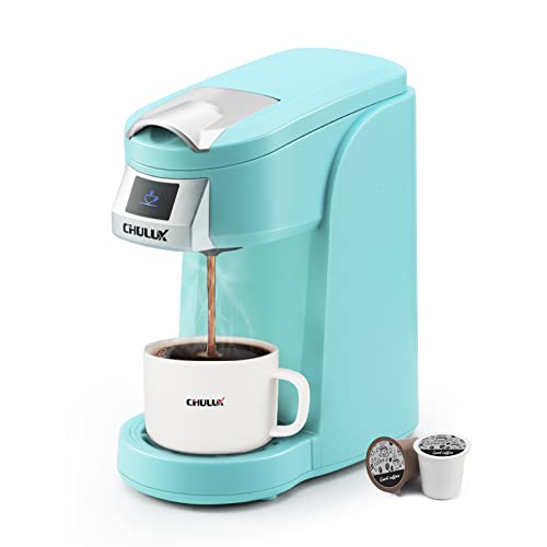 Single Cup Coffee Maker Machine: 12 Ounce Pod Brewer with One-Touch Operation for Capsule or Ground Coffee