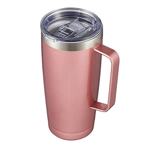 Rose Gold Easy Tumbler Mug with Lid and Straw