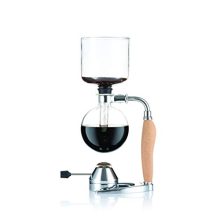 BODUM 4-Cup Vacuum Coffee Maker 0.5L with Gas Burner, Stainless Metal, Gray