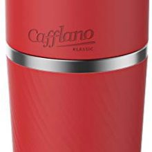 Cafflano Portable Pour Over Coffee Maker – Red Stainless Steel Magic for Coffee Anywhere! ☕✨
