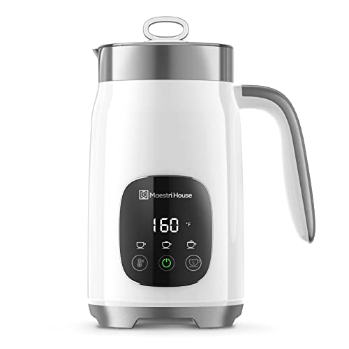 House Milk Frother: Experience Perfectly Frothed Beverages with Variable Temperature and Thickness Control, Smart Touch Foam Maker for Latte, Cappuccino, Warm Milk, and Hot Chocolate.