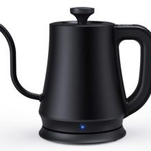 Electrical Gooseneck Kettle with Variable Temperature Control, Tea Kettle & Pour Over Espresso Kettle,100% Stainless Metal Inside Lid &  Backside, Fast Heating, Auto Shutoff Anti-dry Safety, 1000W-1 L.
