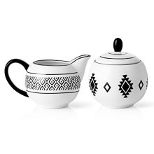Coffee Ceramic Sugar and Creamer Set