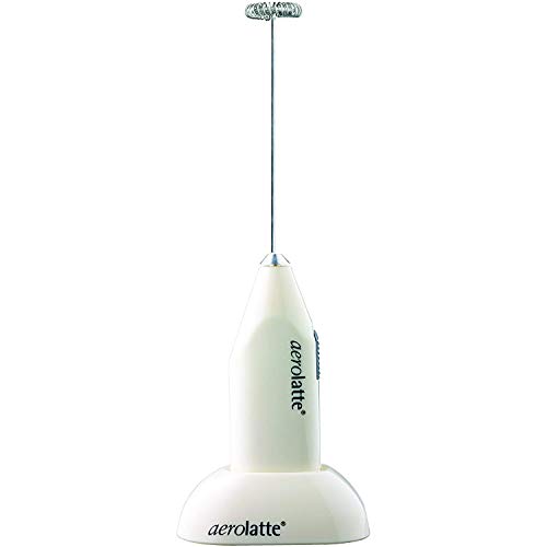Aerolatte Milk Frother with Counter Stand, Ivory (Batteries Included).