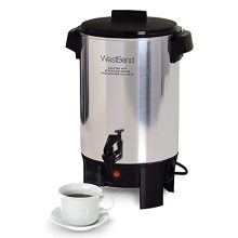 West Bend 58030 Coffee Urn Highly-Polished Aluminum, Automatic Temperature Control, Fast Brewing, Easy Clean Up, 30-Cup, Silver