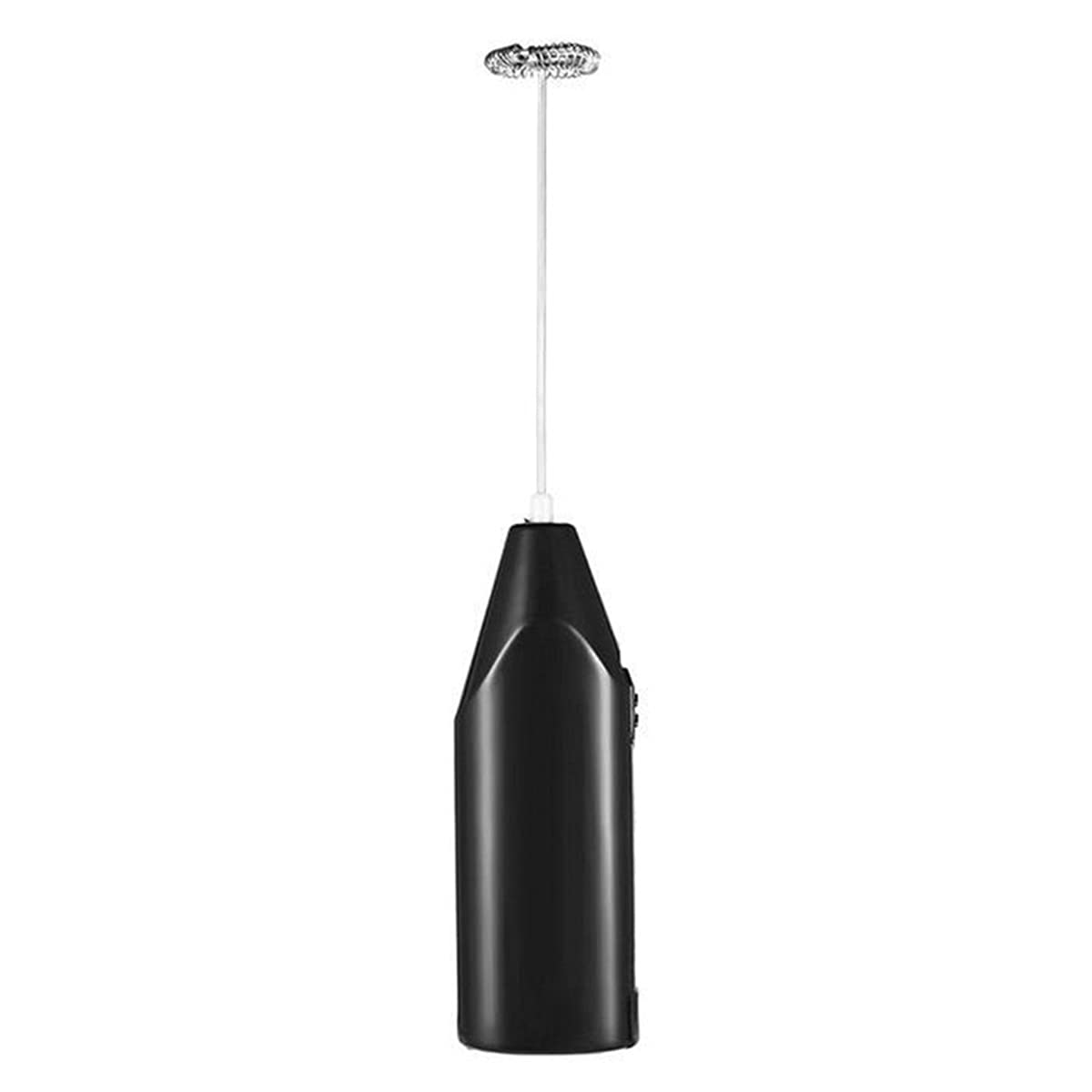 Portable Milk Frother for Lattes - Handheld Coffee Foam Maker for Espresso, Cappuccino, Hot Chocolate - Durable Mini Drink Mixer with Sturdy Whisk (Black).