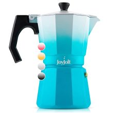 Blue Aluminum Moka Pot 6 Cup Espresso Maker