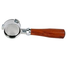 54mm Bottomless Portafilter for Breville 8 Series - CULIKEM Stainless Metallic Head and Pure Wood Take care of Portafilter Appropriate with Breville 8 Series with 2 Cup Basket Filter (Conventional Rosewood).