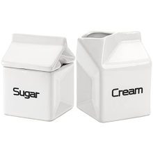 Porcelain Ceramic Sugar and Creamer Set for Coffee Serving