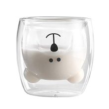 Adorable Double Wall Bear Glass Mugs: Keeping