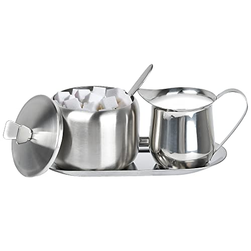 Coffee Experience with Stainless Steel Sugar and Creamer Set