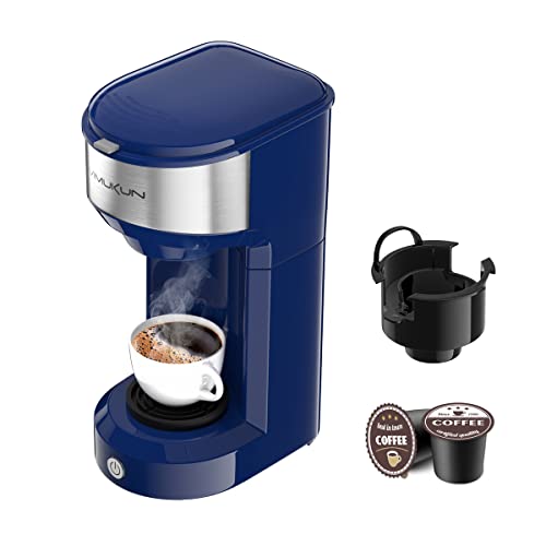Mini Single Serve Coffee Maker: Brew K-Cup Capsules and Ground Coffee with a 6-14oz Reservoir