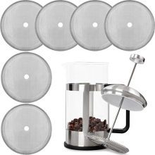 Reusable Stainless Steel Mesh Filters for 8 Cup French Press Coffee and Tea Makers