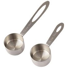 Stainless Steel Coffee Scoop Set - Short & Long Handled Pack
