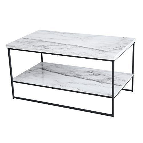 Tilly Lin 2 Tier Faux Marble Coffee Table