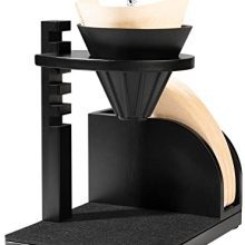 Wood Pour Over Coffee Maker Set with Adjustable Height - Perfect for Home or Office Brewing