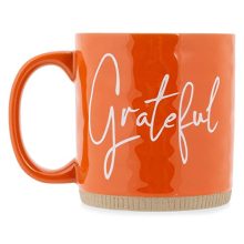 Morning Brew with the Grateful 15 oz Ceramic Stoneware Coffee Mug in Burnt Orange - Inspiring Coffee Mug by Lighthouse Christian